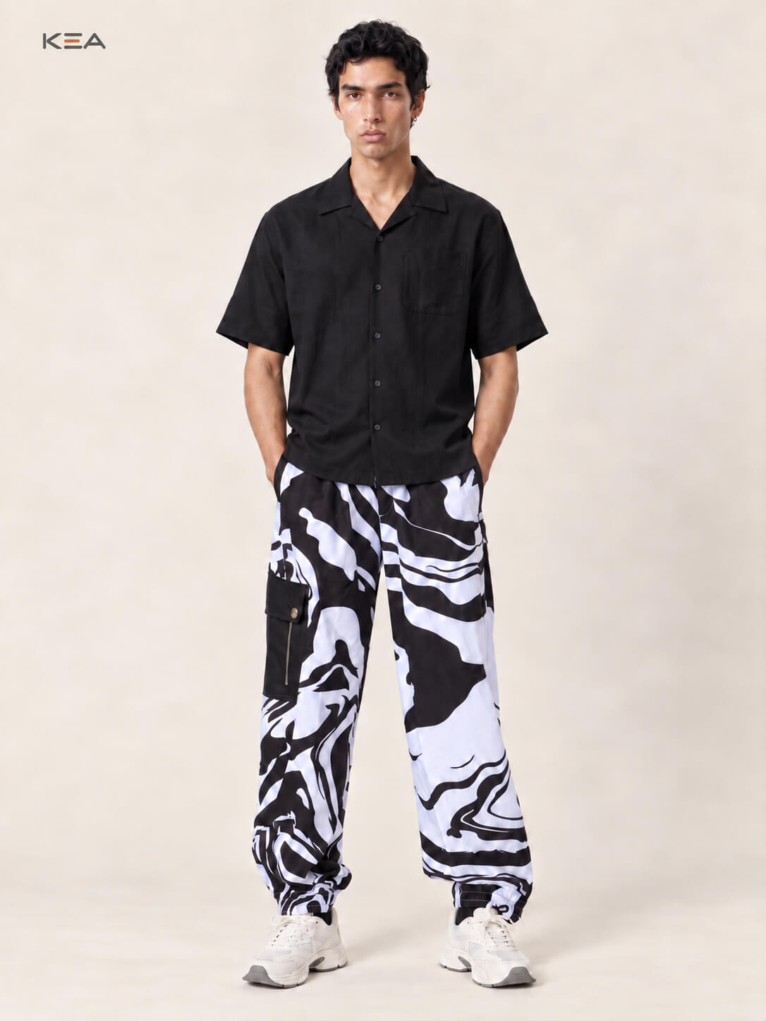 Marble Wide Leg Cargo Pant