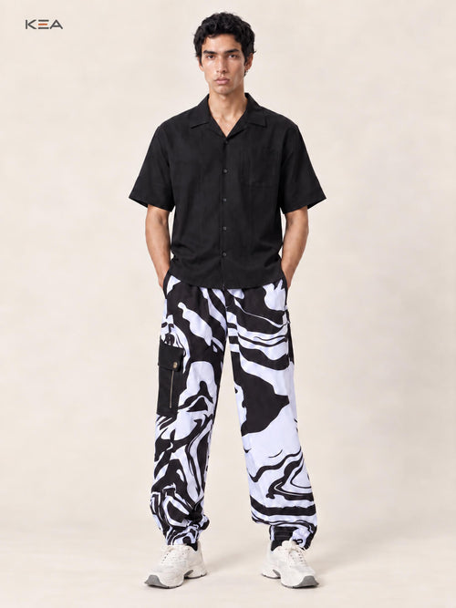 Marble Wide Leg Cargo Pant