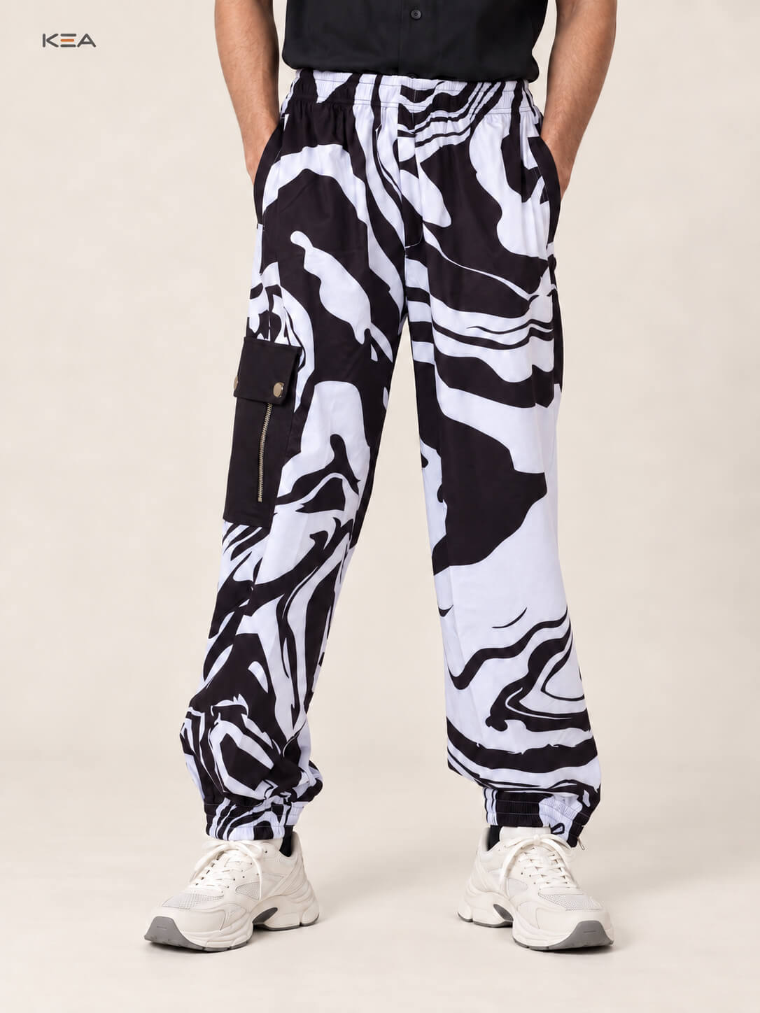 Marble Wide Leg Cargo Pant