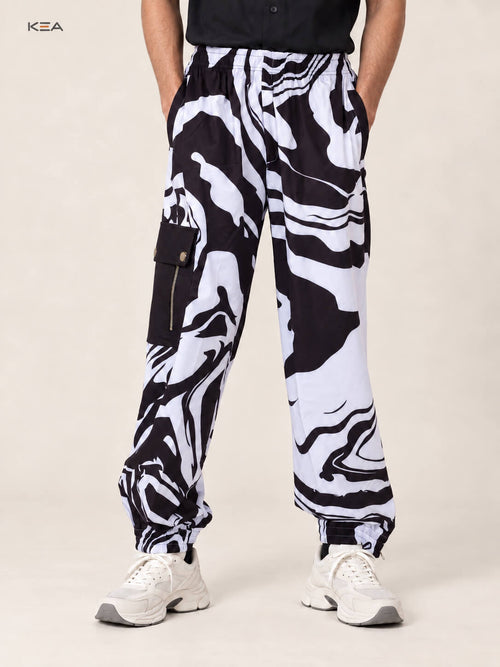 Marble Wide Leg Cargo Pant