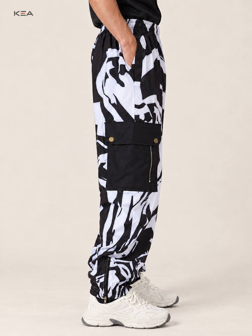 Marble Wide Leg Cargo Pant